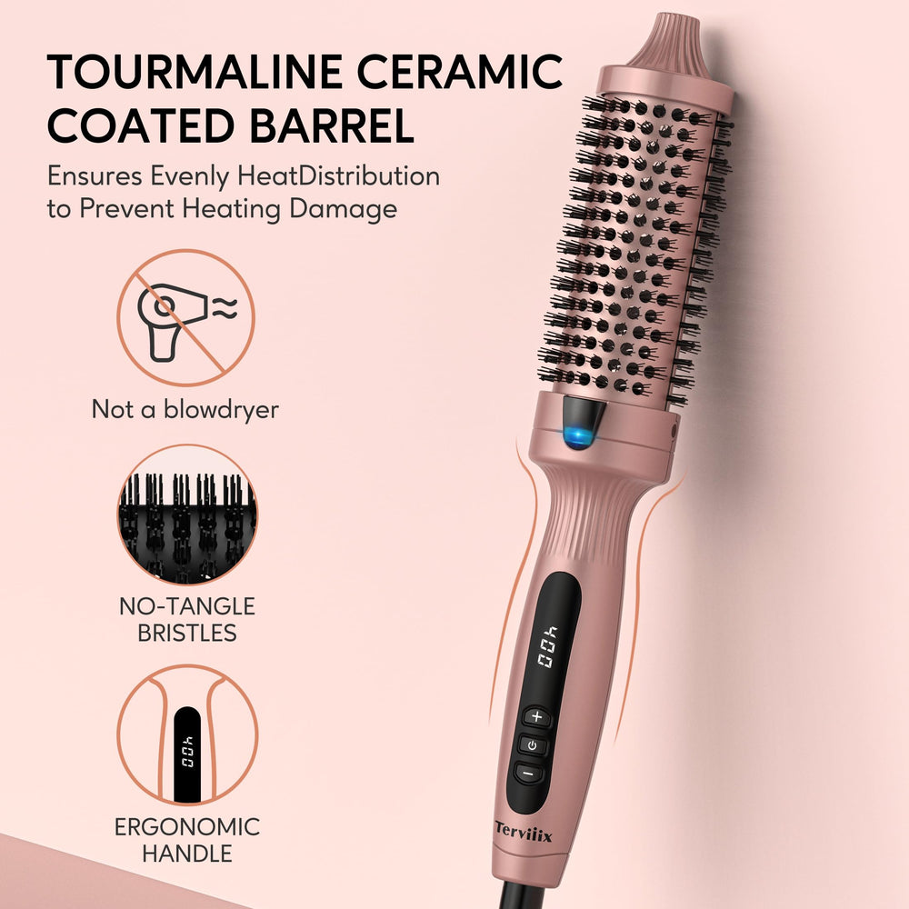 Terviiix thermal brush anti-scald bristles protect while styling.