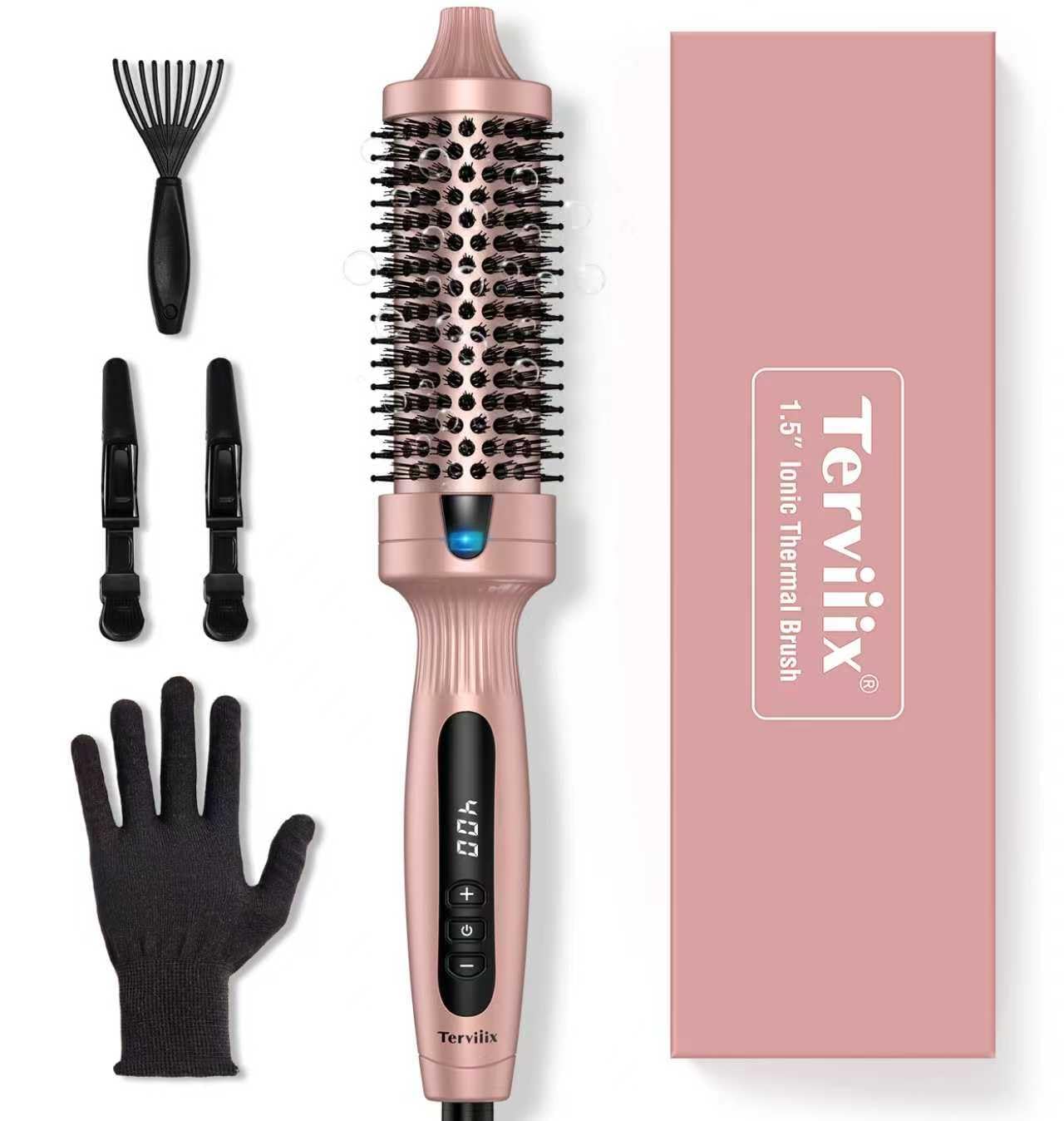 Terviiix thermal brush root-volume lift for fuller hair.