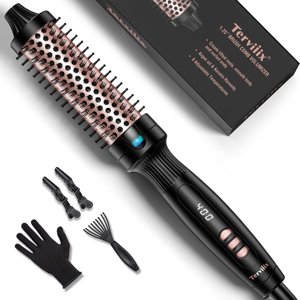 Terviiix 1.25-inch thermal brush root-volume lifts hair with natural body.