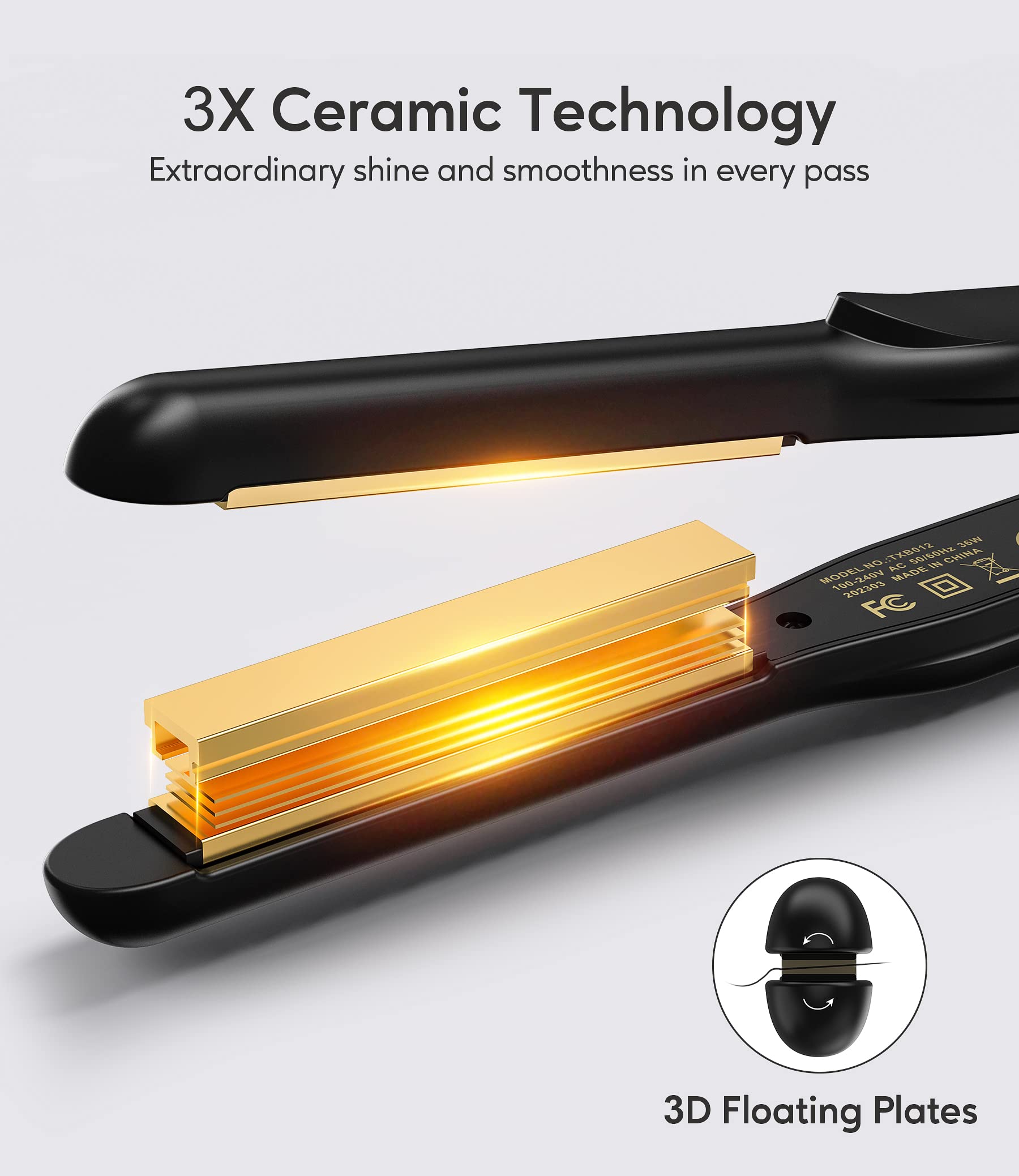 Terviiix AKT ceramic plates with argan oil and keratin for moisture and shine