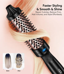 Terviiix ceramic-tourmaline ionic heat distribution delivers even styling and reduces heat damage.