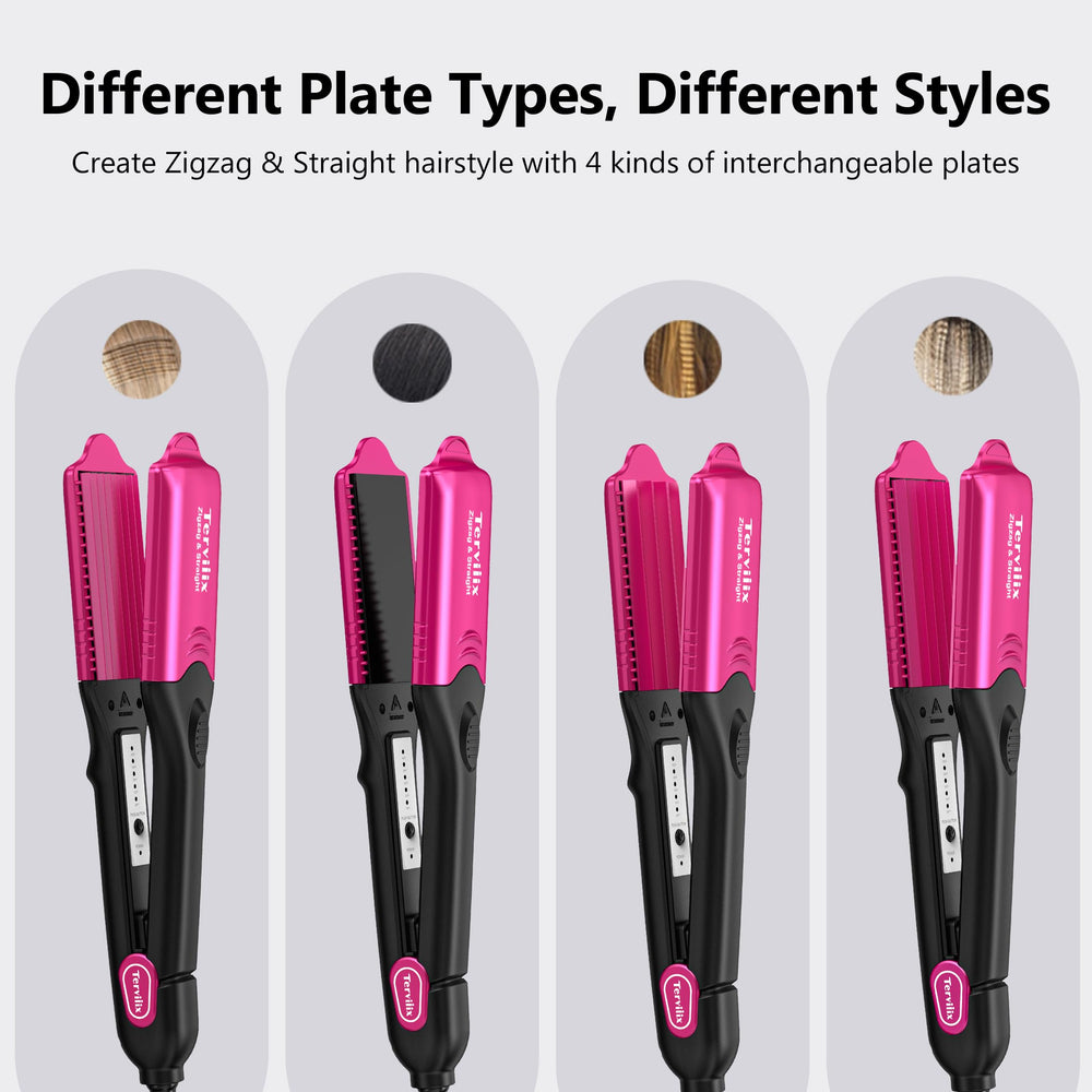 Terviiix crimper tourmaline coating distributes heat evenly for safer styling