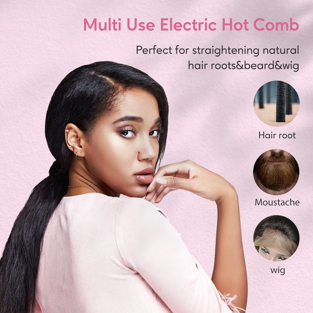Terviiix hot comb auto shut-off and dual voltage enhance safe use at home or abroad.