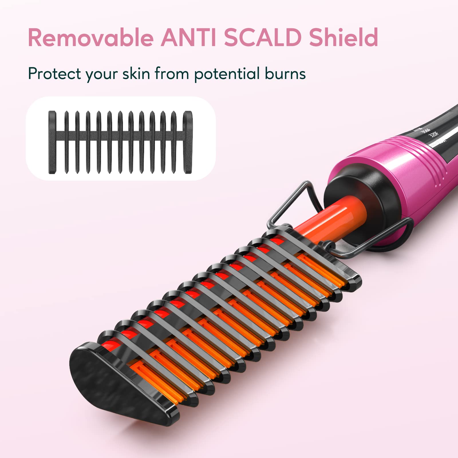 Terviiix hot comb heat settings up to 450°F offer flexible styling for different textures.