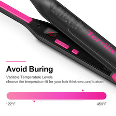 Terviiix Pencil Flat Iron digital LCD display for precise temperature control