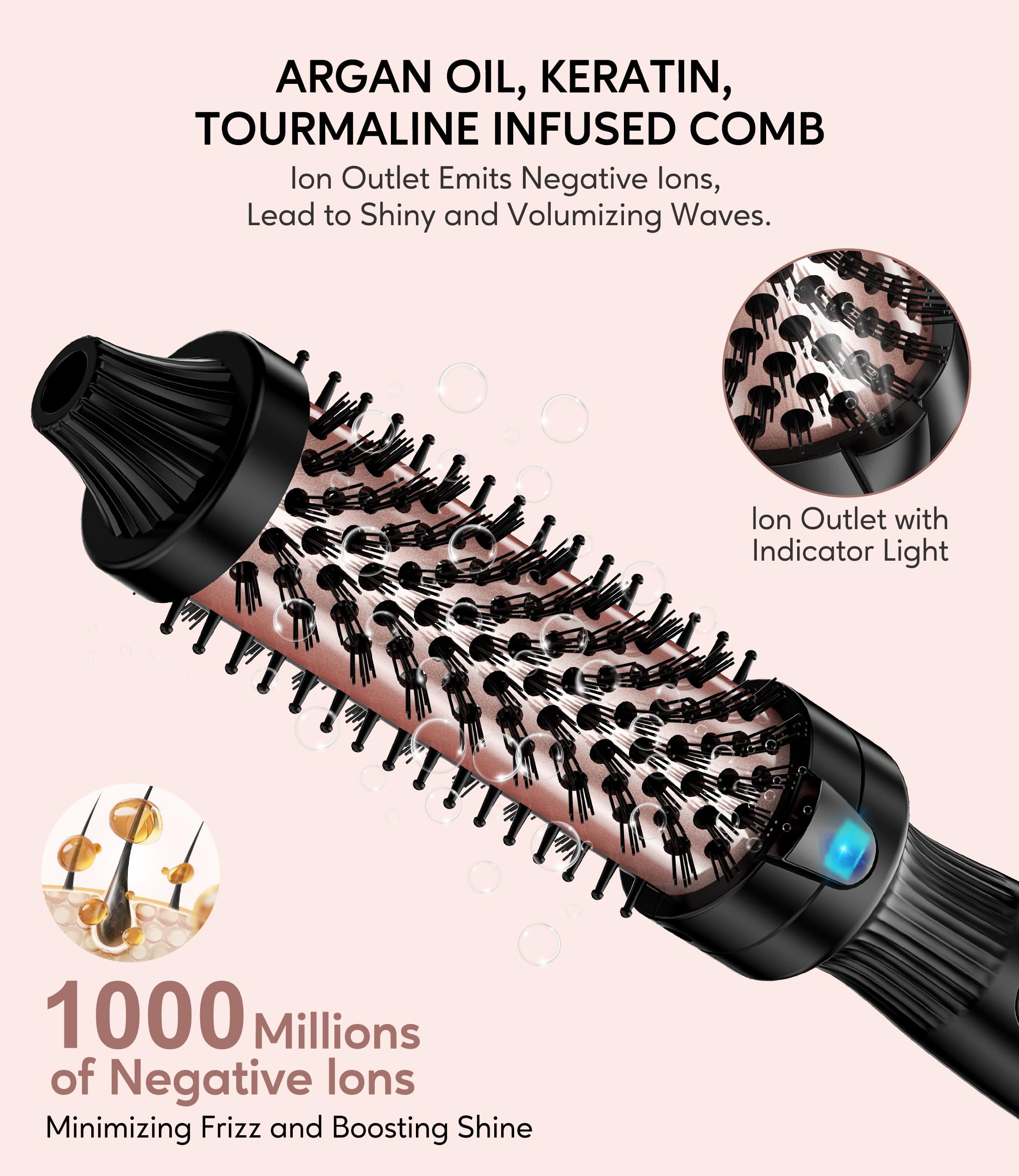 Terviiix rounded ergonomic design provides a comfortable grip for safe styling.