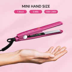 Terviiix travel flat iron dual voltage supports worldwide styling on the go.