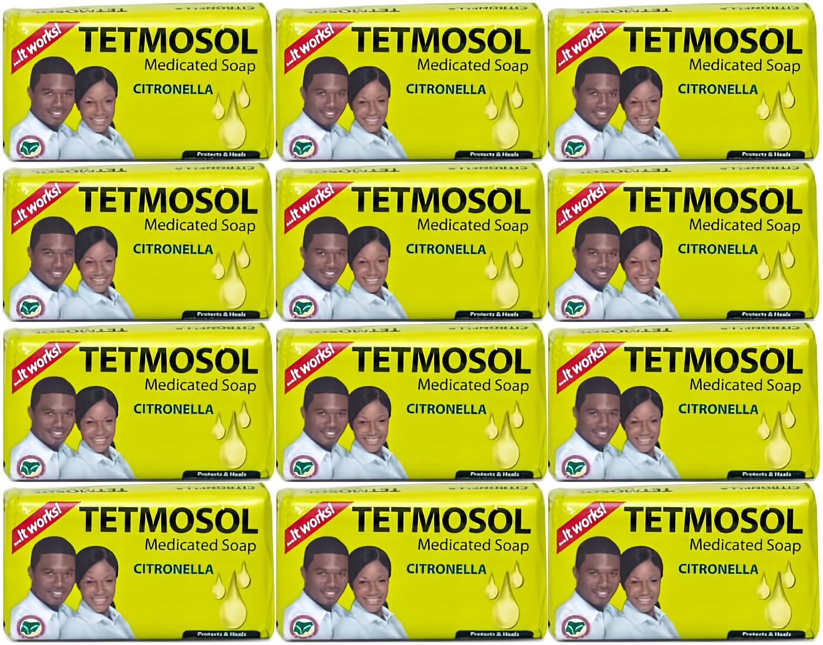 Tetmosol Soap 85g pack12 shows a twelve-bar bundle ideal for everyday cleansing.