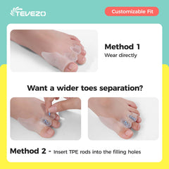 Tevezo toe separators kids soft silicone close-up skin-friendly feel
