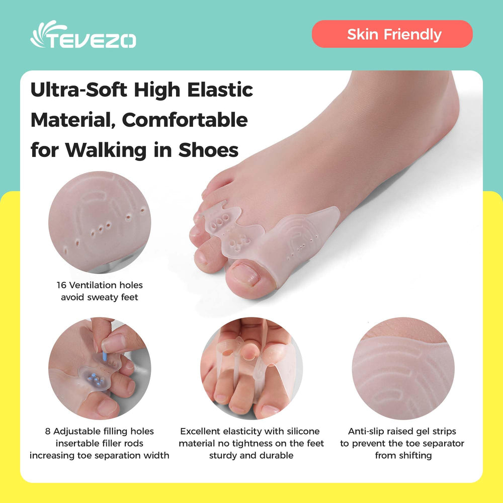 Tevezo toe spacers kids included 20 fillers for customization