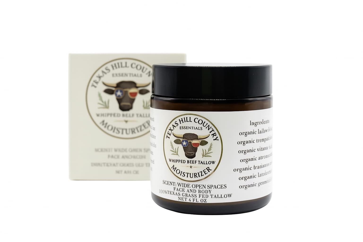 Texas Hill Country Essentials fragrance-free formulation suited for sensitive and reactive skin.