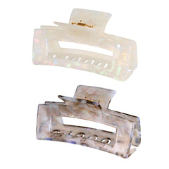 Textention large cellulose acetate hair claw 4.1 inch tortoise shell clip with secure hold.
