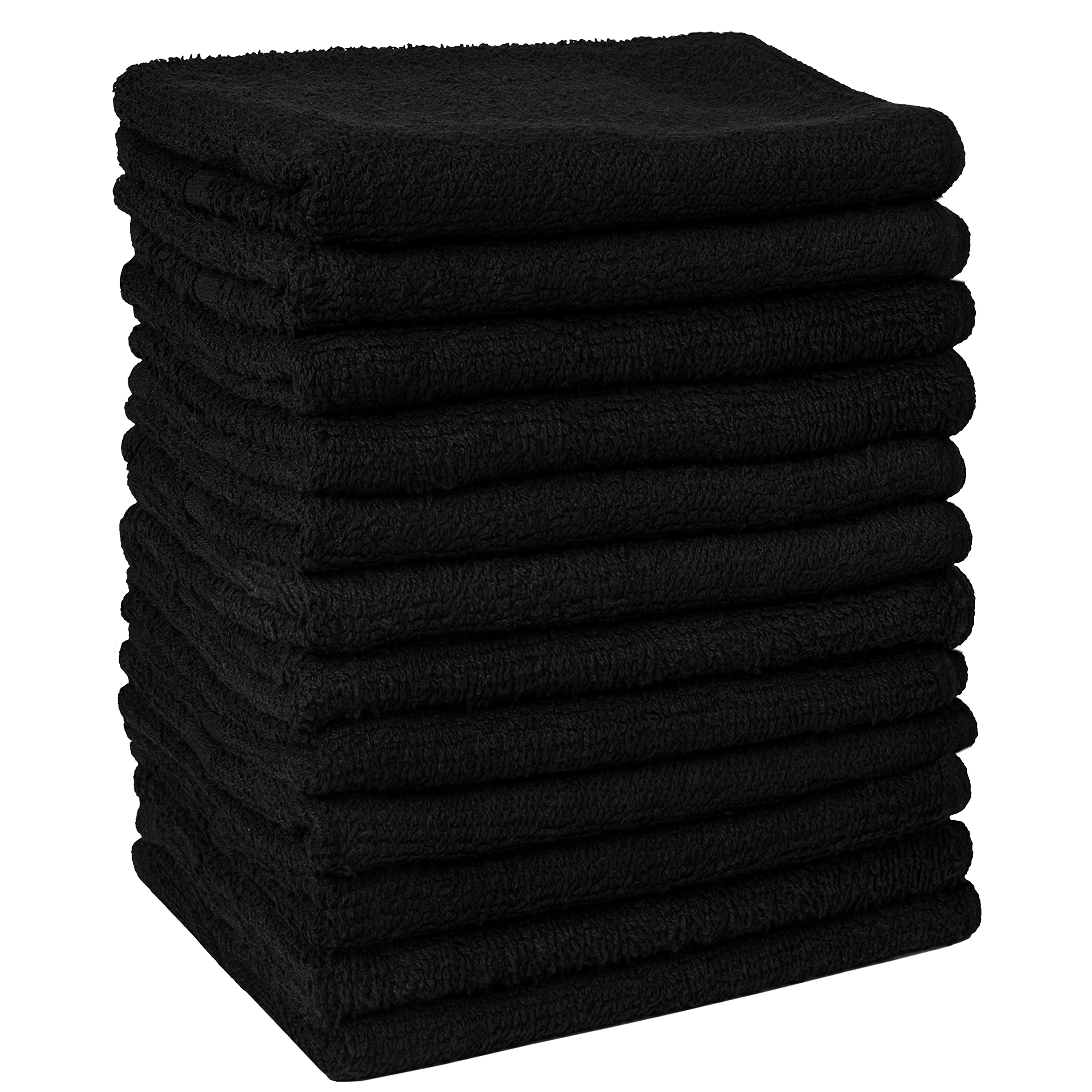 Textile Empire barber towel black corner-fold detail for neat presentation