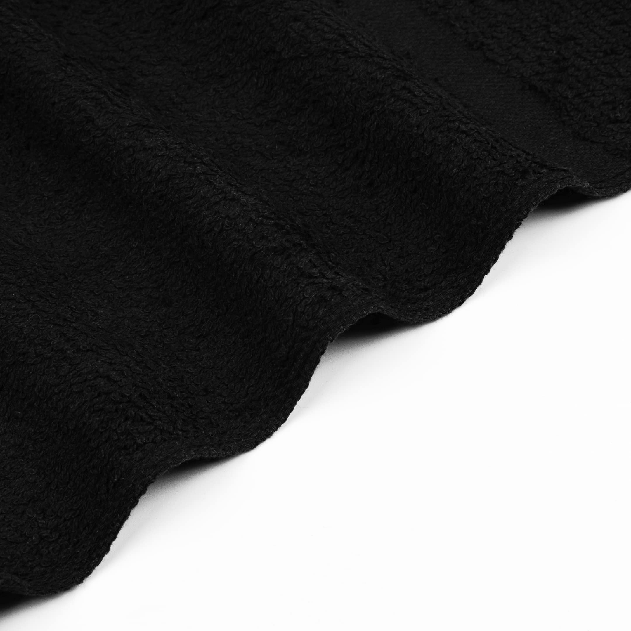 Textile Empire barber towels black generous 16x27 size supports versatile spa and home use