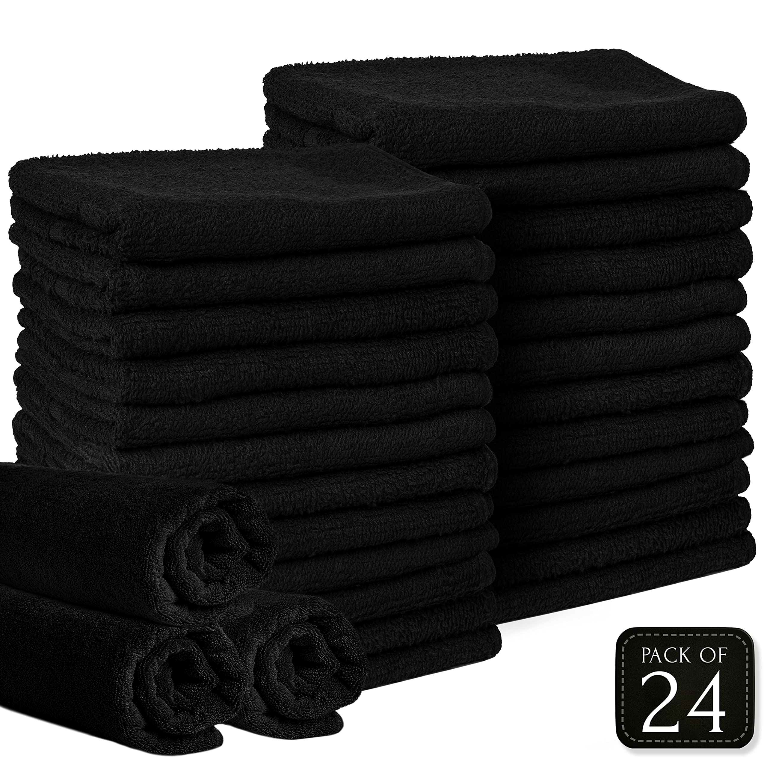 Textile Empire barber towels black stain-resistant finish helps maintain pristine look
