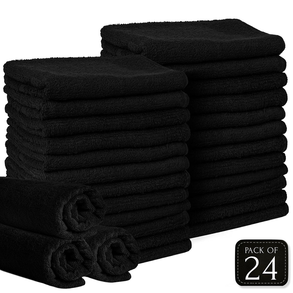 Textile Empire barber towels black stain-resistant finish helps maintain pristine look