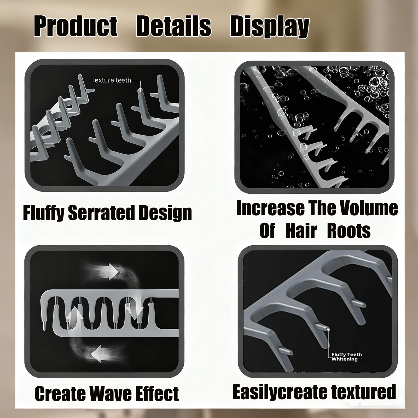 Texture Comb 2025 Upgrade ideal for curly and wavy textures