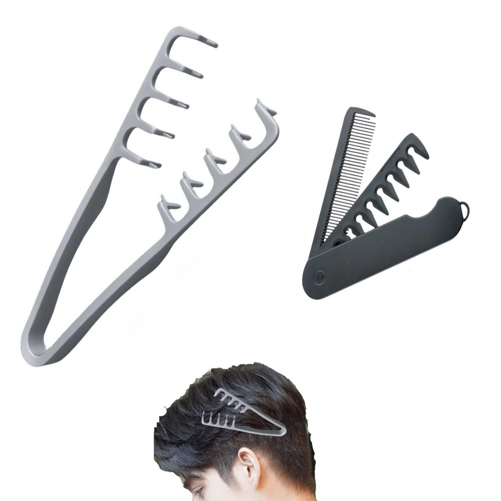 Texture Comb wide-tooth design image shows gentle detangling for voluminous hair.