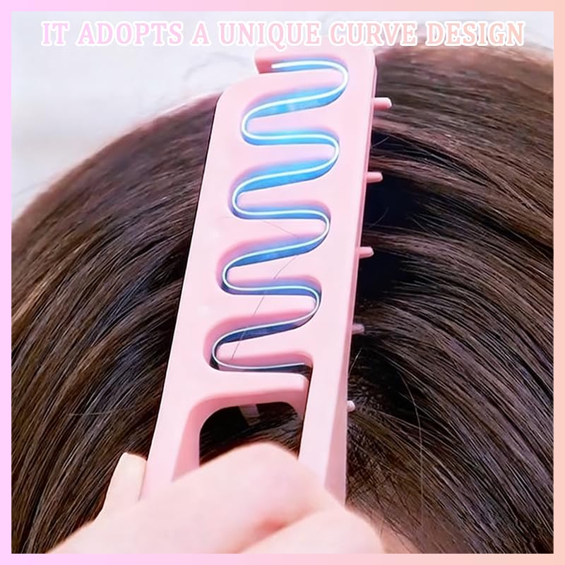 Texture comb wide-tooth detangling glide across hair for gentle brushing