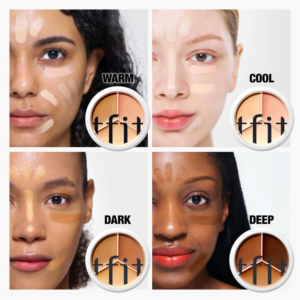 TFIT concealer application on hand demonstrates easy blending and portable control.