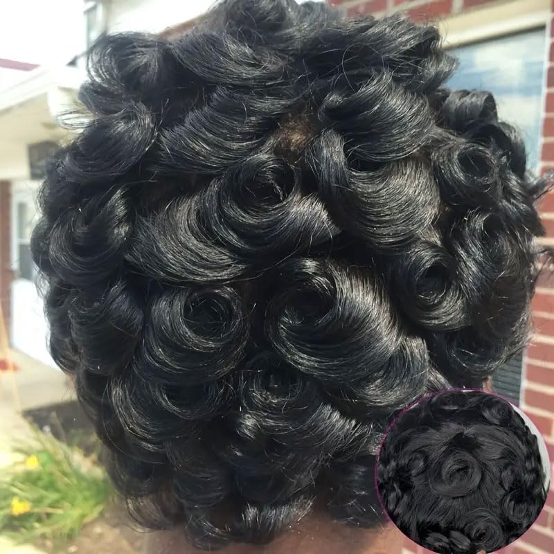 Tgezer Short Pixie Wig volume top adds instant fullness for everyday looks