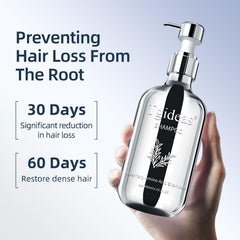 Tgideas Organic Biotin & Rosemary Shampoo bottle side view, highlighting organic formula for scalp health.