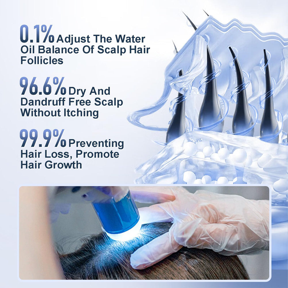 Tgideas Organic Biotin & Rosemary Shampoo demonstrates dandruff control on the scalp.