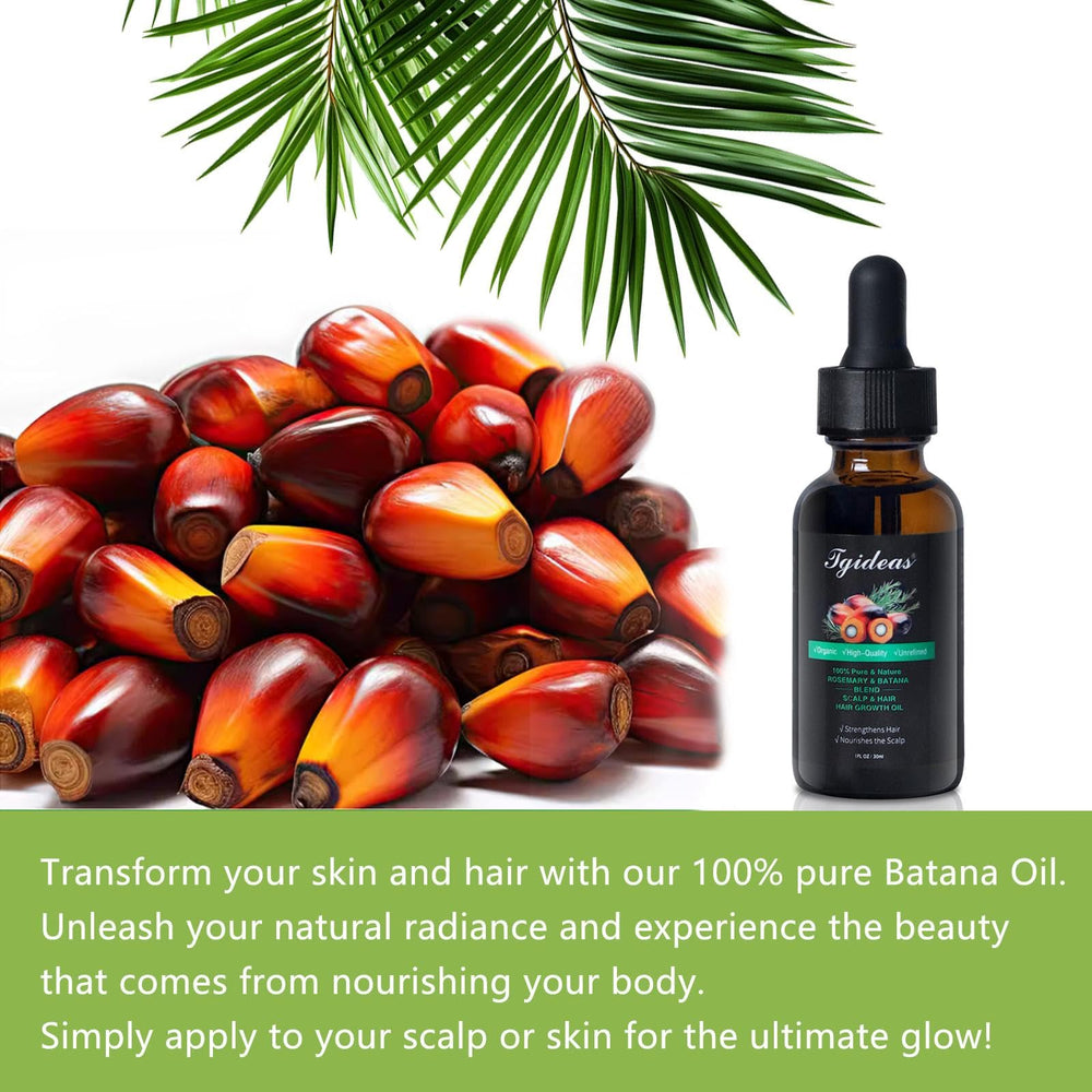 Tgideas Rosemary Batana Oil packaging preserves freshness and travel-friendly design.