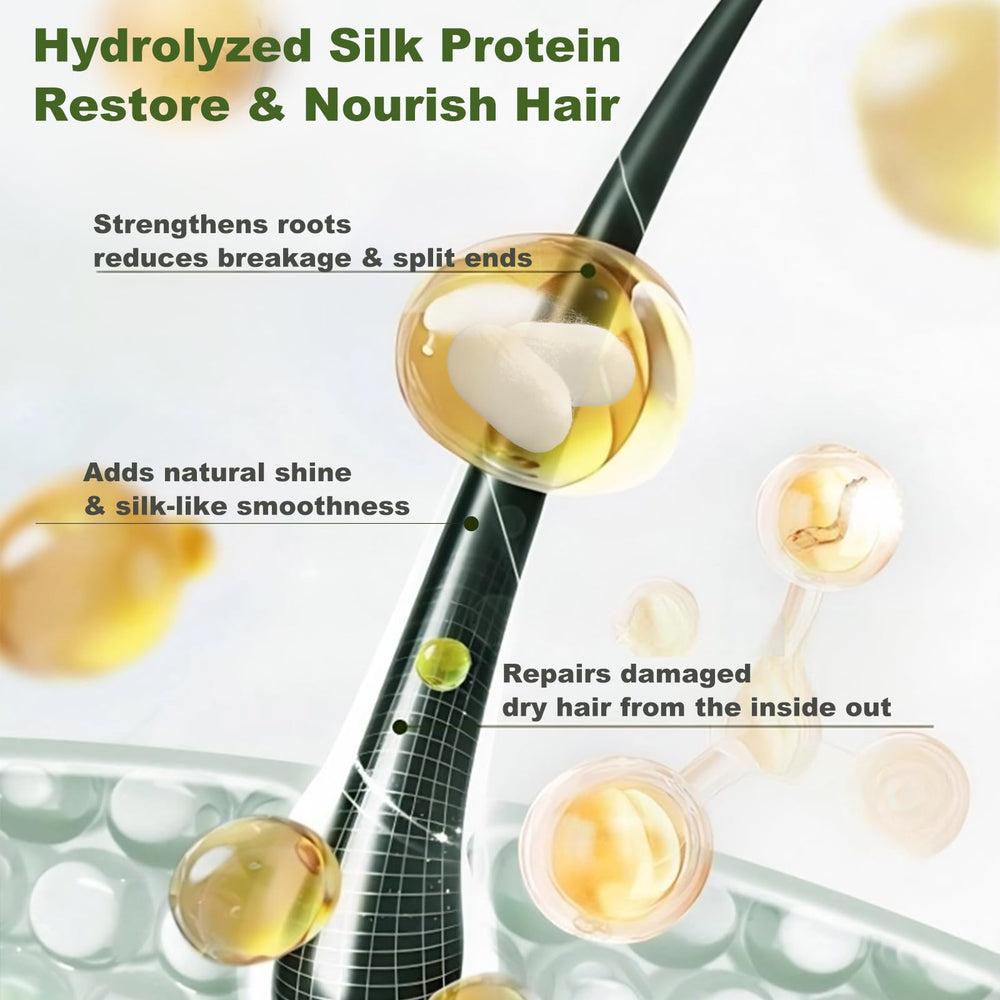 Tgideas Rosemary Biotin Amino Acid Shampoo hair strand close-up shows smoother, shinier hair.