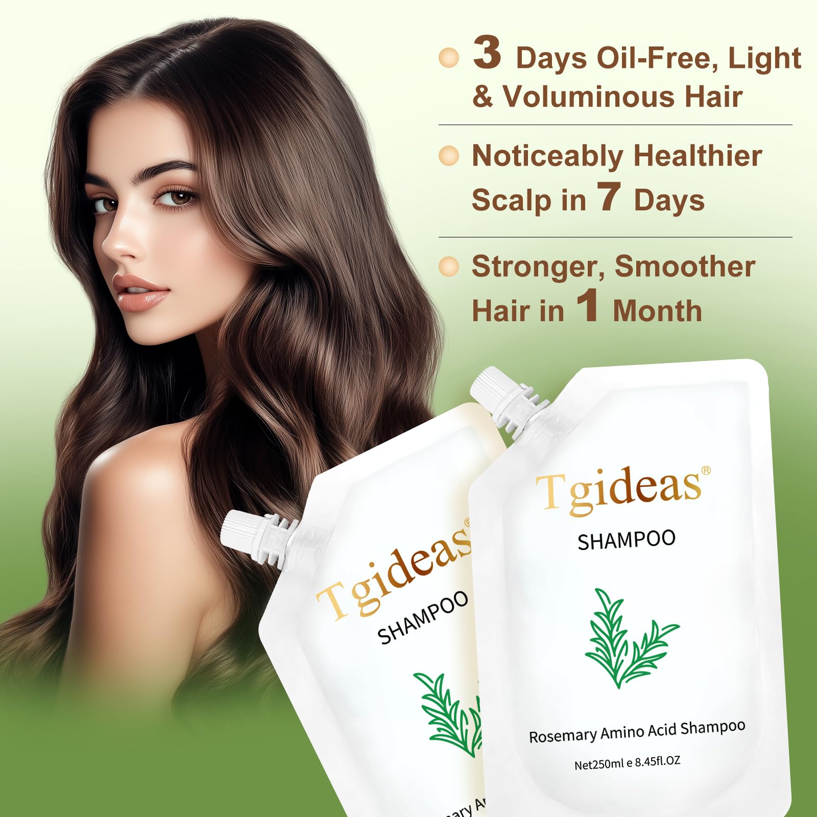 Tgideas Rosemary Biotin Amino Acid Shampoo packaging two-piece indicates value for ongoing hair care.