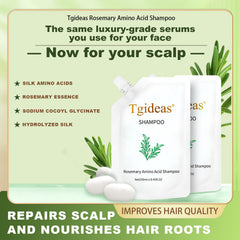 Tgideas Rosemary Biotin Amino Acid Shampoo rosemary extract close-up highlights botanical ingredient for natural care.