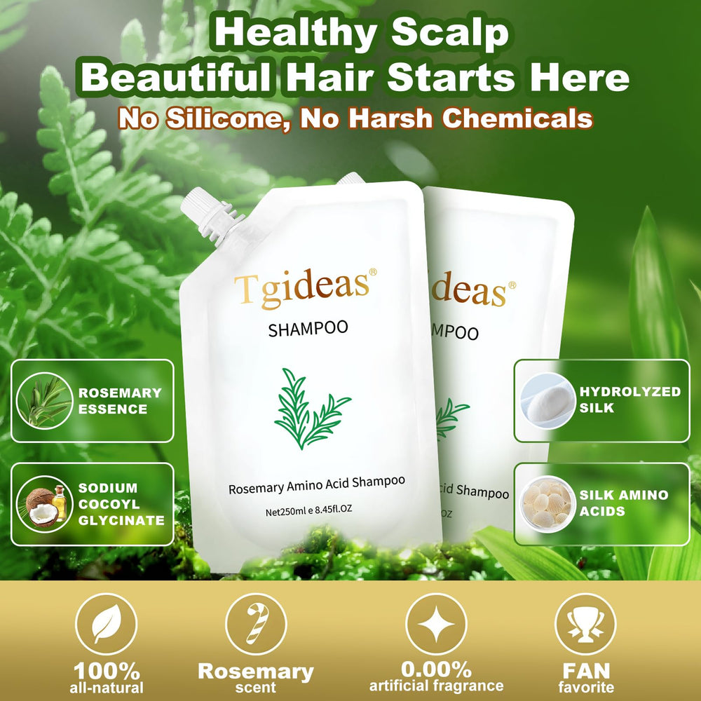 Tgideas Rosemary Biotin Amino Acid Shampoo spa fragrance in use evokes refreshing ritual.