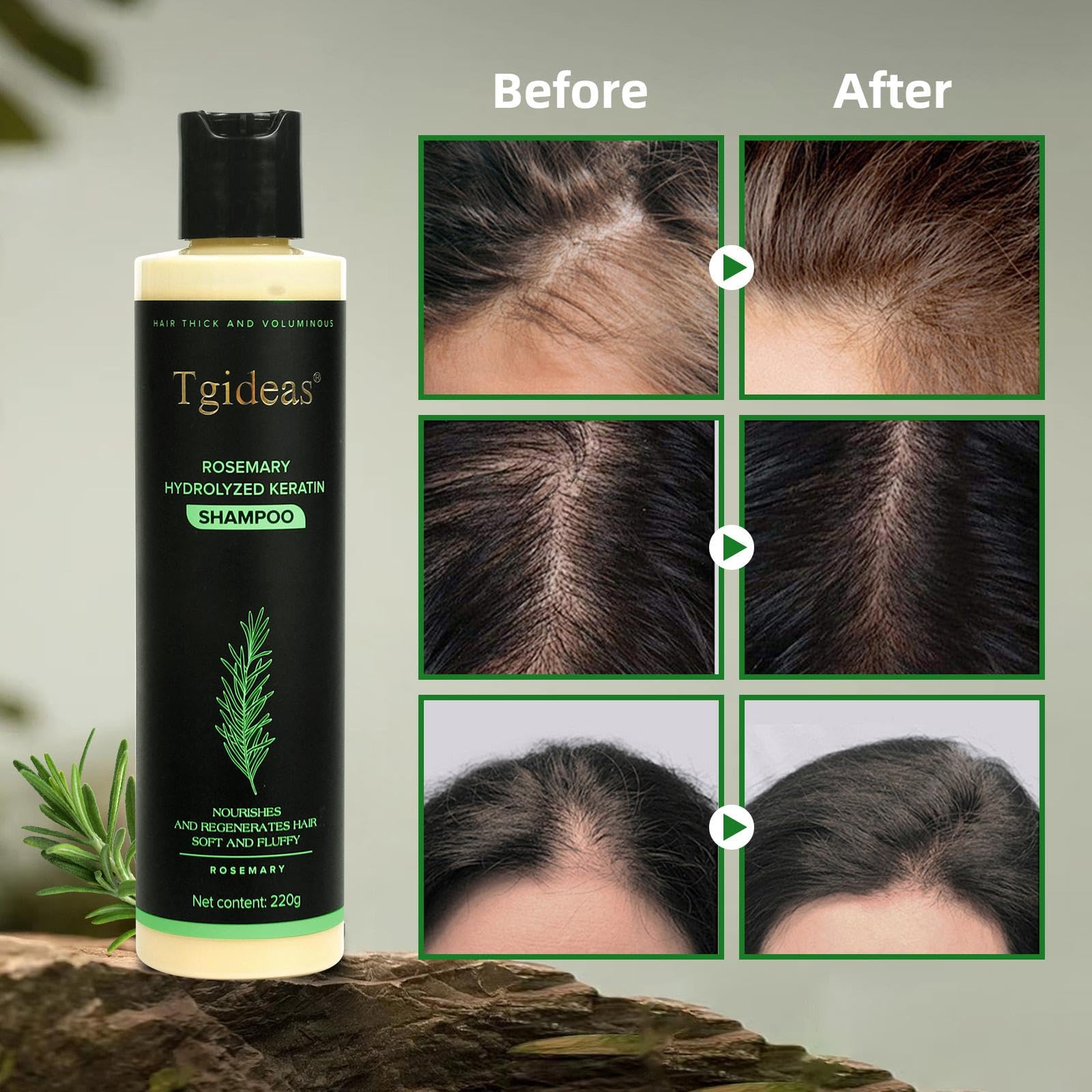 Tgideas Rosemary Biotin Shampoo lather highlights rich foam for thorough cleansing and scalp refreshment