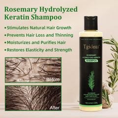 Tgideas Rosemary Biotin Shampoo pump demonstrates easy dispensing for daily cleansing and care