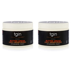 tgin Butter Cream Daily Moisturizer Duo bottles deliver deep hydration for natural hair.