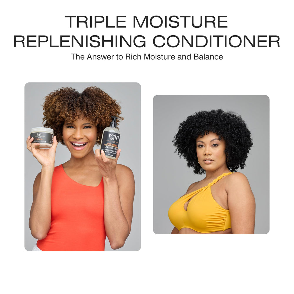 tgin frizz-free curls with shine and defined movement after use
