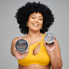 tgin Honey Miracle Hair Mask apply image shows glossy, healthy-looking strands after use.