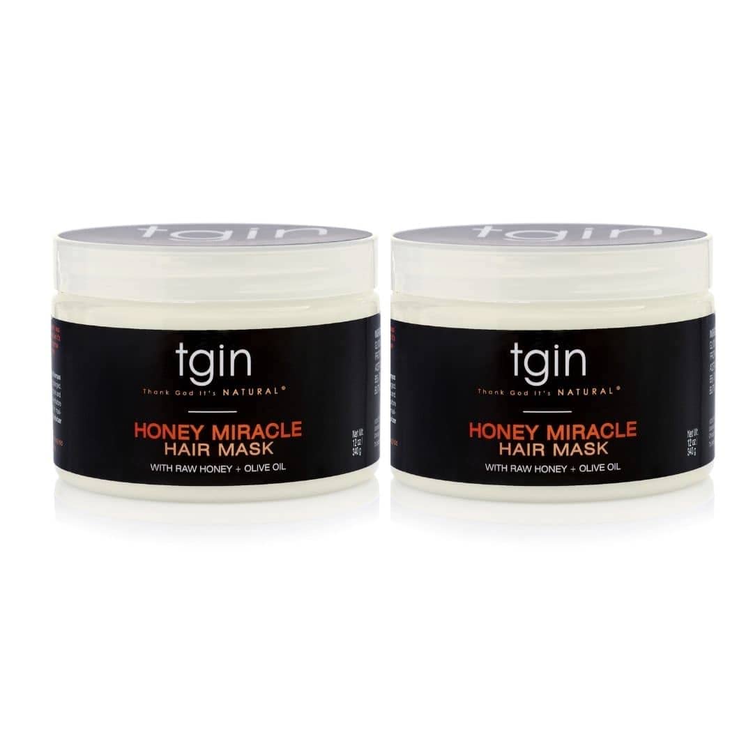 TGIN Honey Miracle Hair Mask Duo Pack: two jars for deep conditioning and hydration