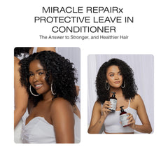 tgin Miracle RepaiRx curly hair after application showing definition and softness