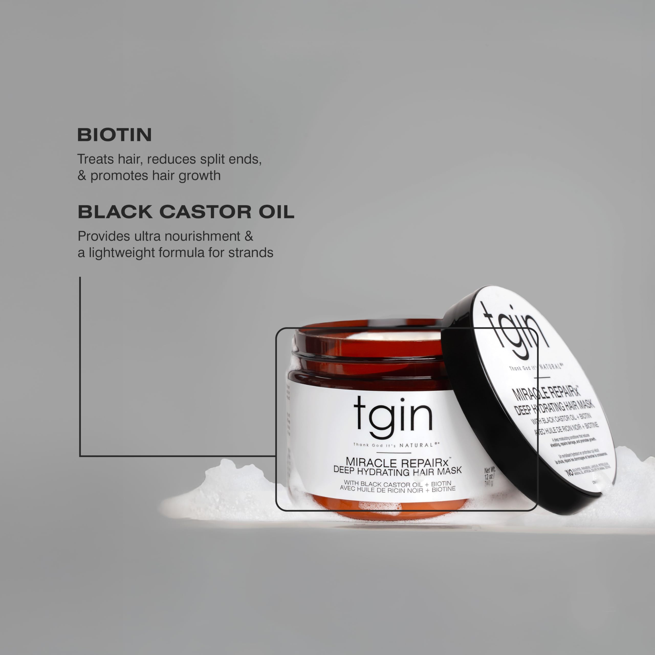 tgin Miracle RepaiRx hydration across curls supports healthy-looking texture.