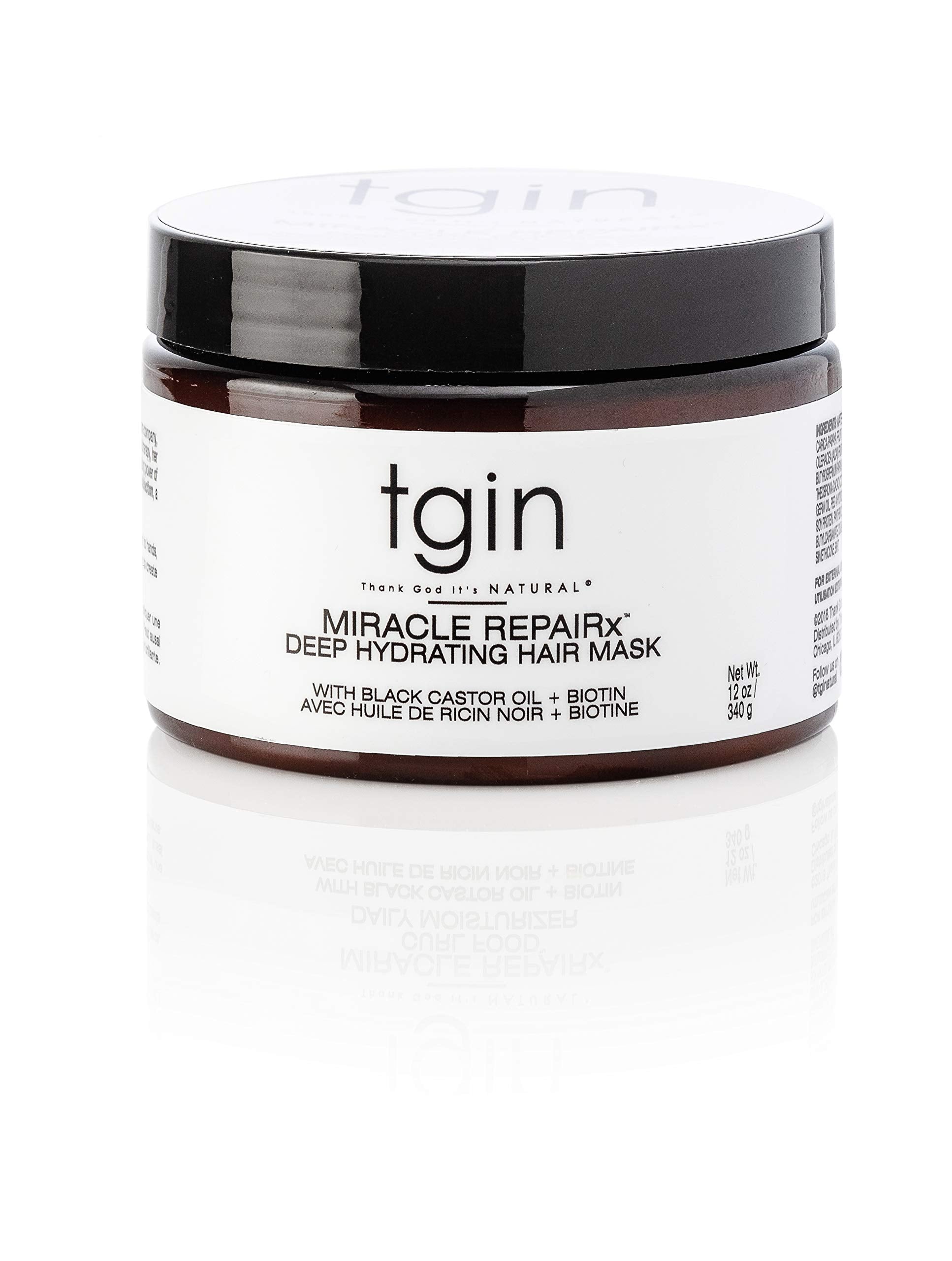 tgin Miracle RepaiRx mask tub closeup shows rich texture for deep hydration.