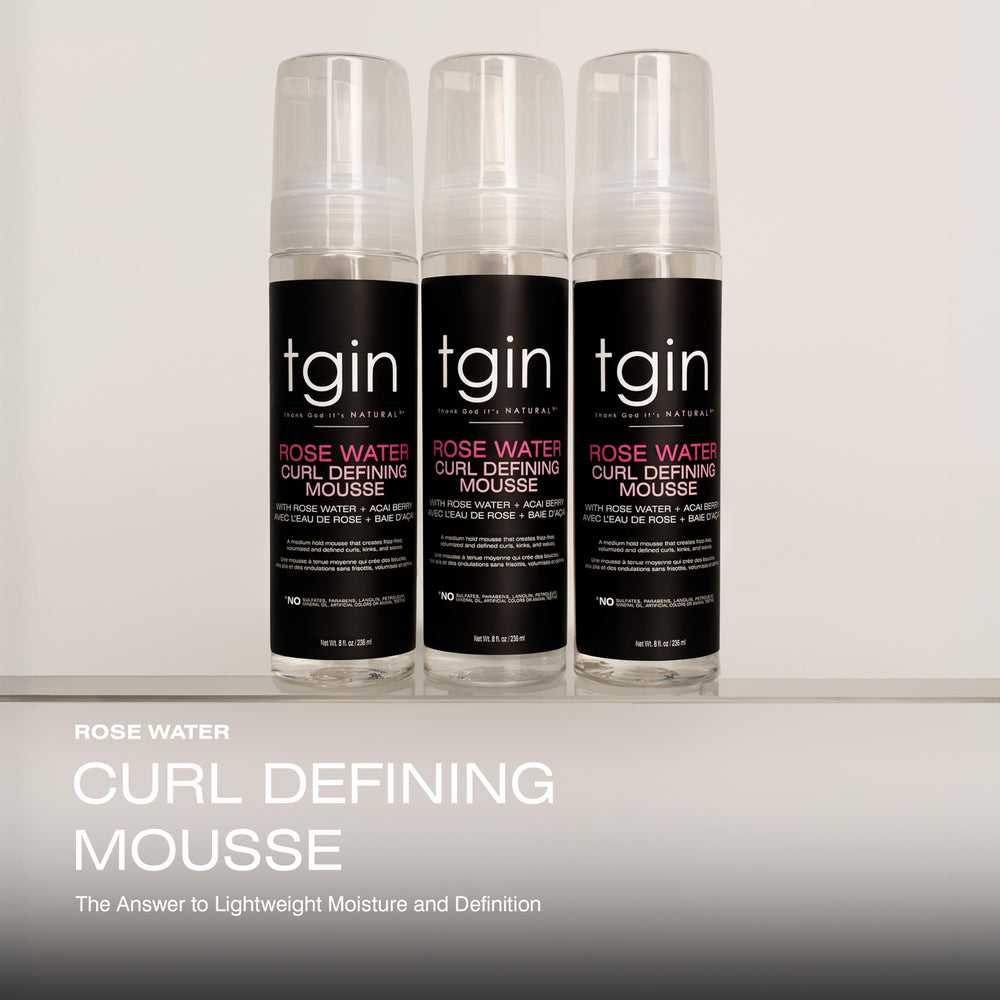 tgin rose water defining mousse rose water ingredients emphasize antioxidants and vitamins.