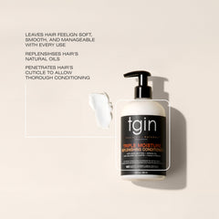 tgin application on soaking-wet hair aids smooth detangling on wash day