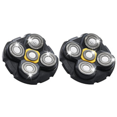 TGSBHIO Microtouch Titanium head shaver 2-pack replacement heads for smooth bald-head grooming.