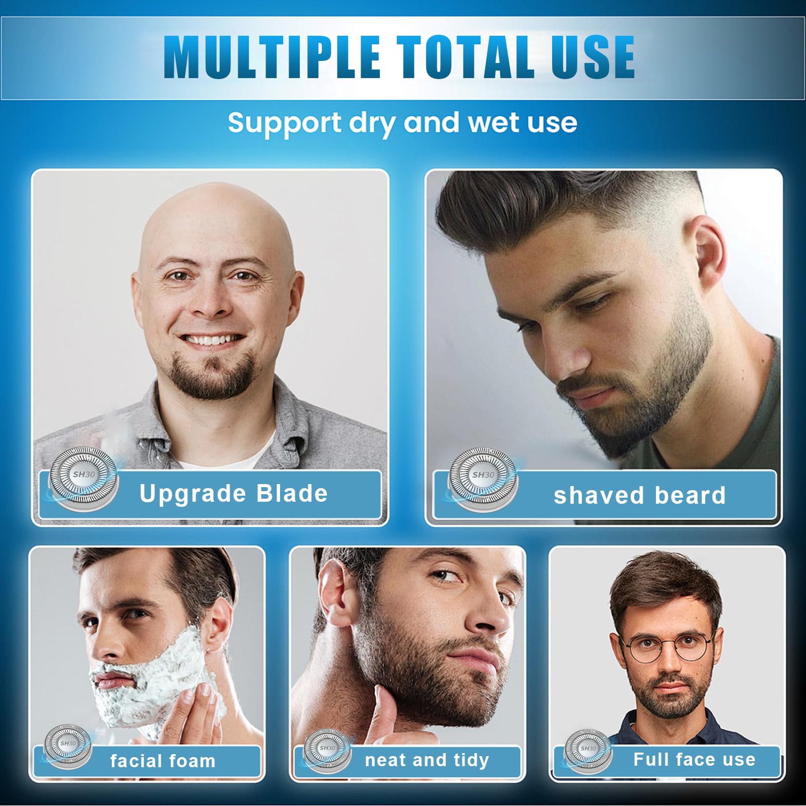 TGSBHIO SH30 fits Philips Norelco Series 3000-2000-1000 for versatile grooming