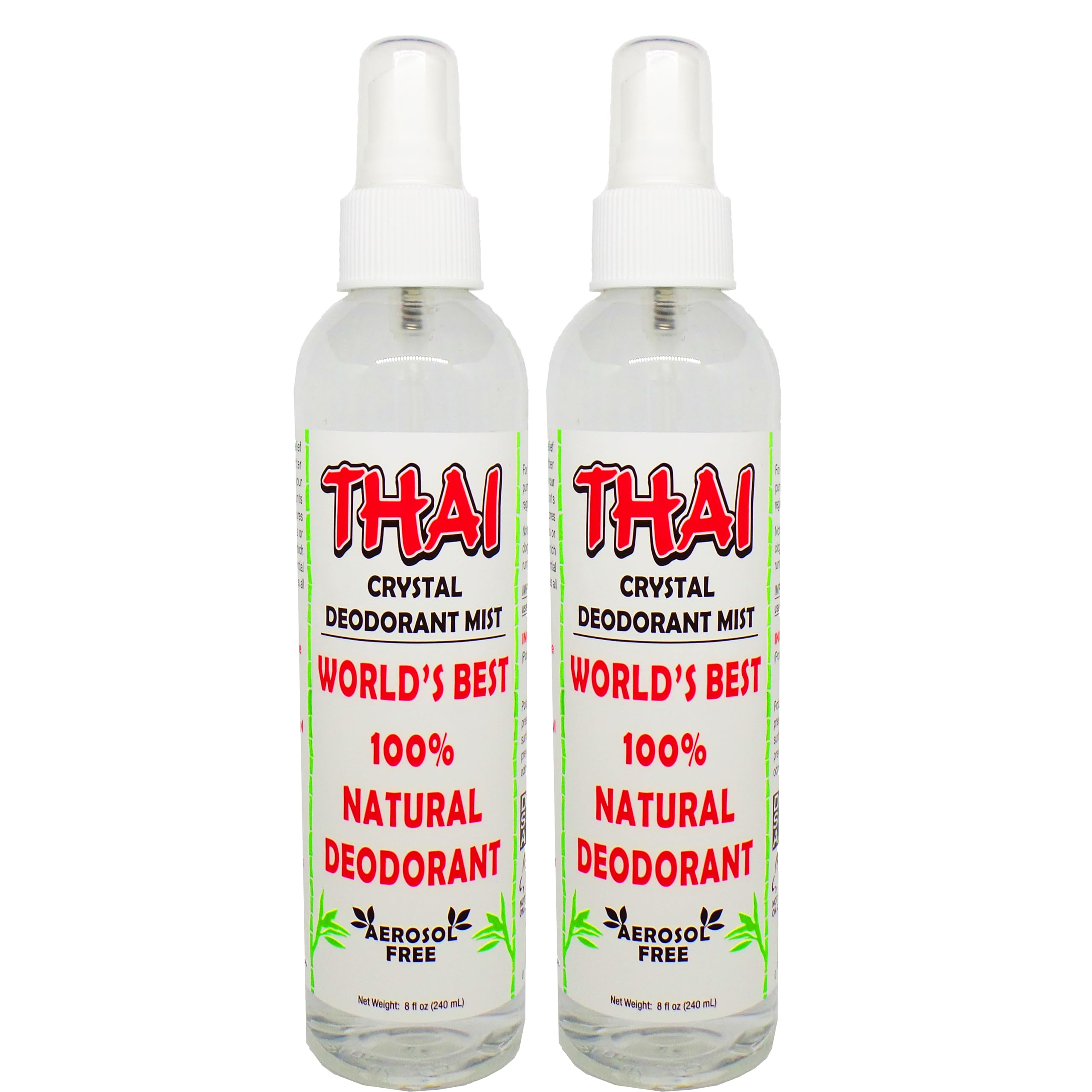 Thai Deodorant Stone Crystal Mist bottle front for daily natural freshness.