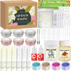 Thaluna lip balm kit box content neatly organized for DIY cosmetic projects