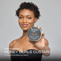 Thank God It's Natural Honey Curls Custard application swatch demonstrates creamy texture and easy distribution