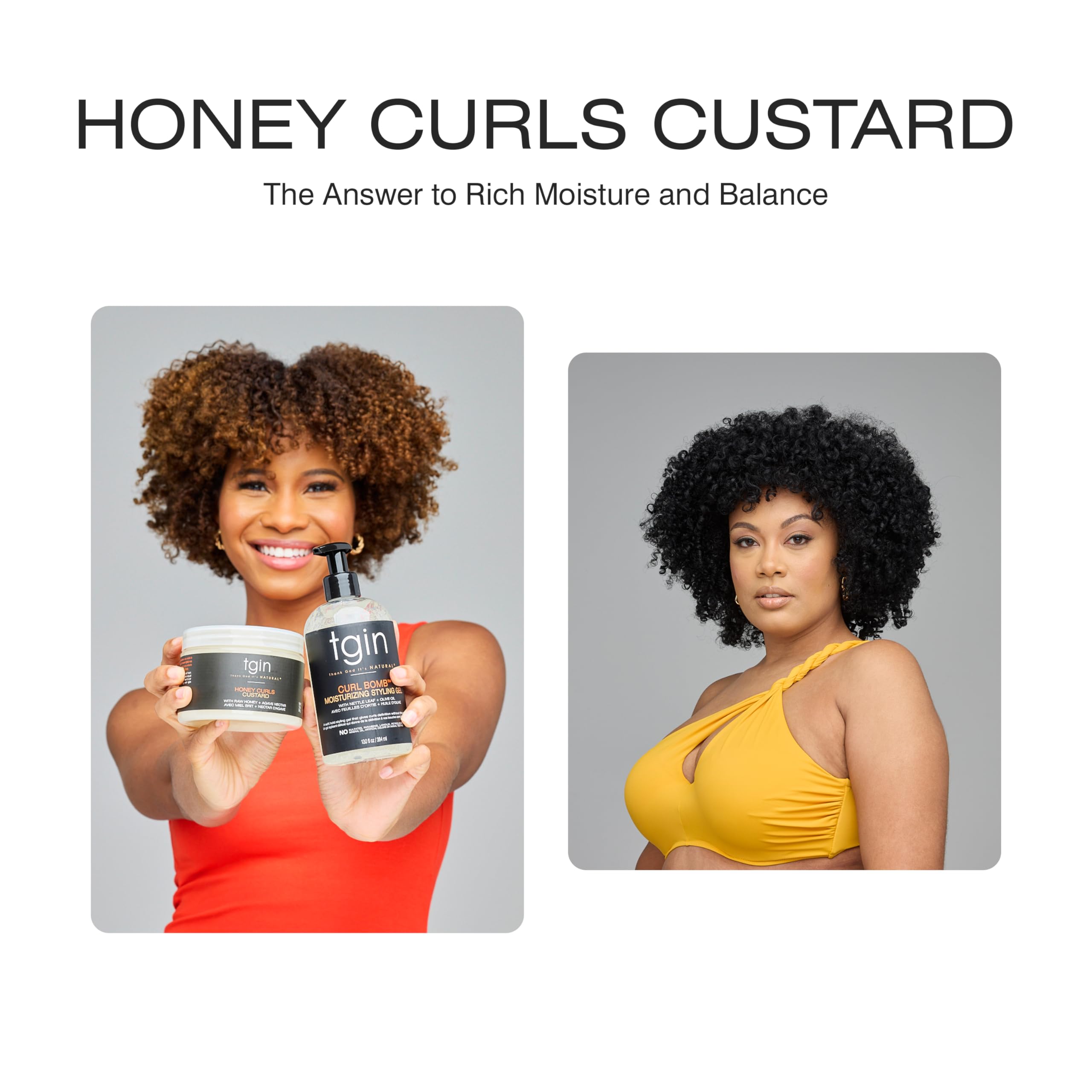 Thank God It's Natural Honey Curls Custard ingredient spotlight with raw honey and agave nectar benefits