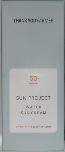 THANKYOU FARMER Sun Project Water Sun Cream face application shows fast absorption.